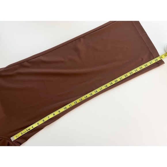 Halara Brown Pull On Wide Leg Trouser Pants Womens Large - Picture 9 of 10